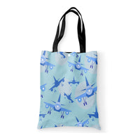 Thumbnail for Super Funny Airplanes Designed Tote Bags