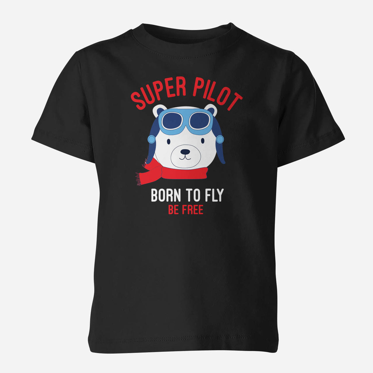 Super Pilot - Born To Fly Designed Children T-Shirts