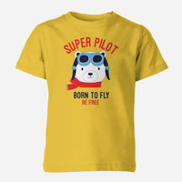 Thumbnail for Super Pilot - Born To Fly Designed Children T-Shirts