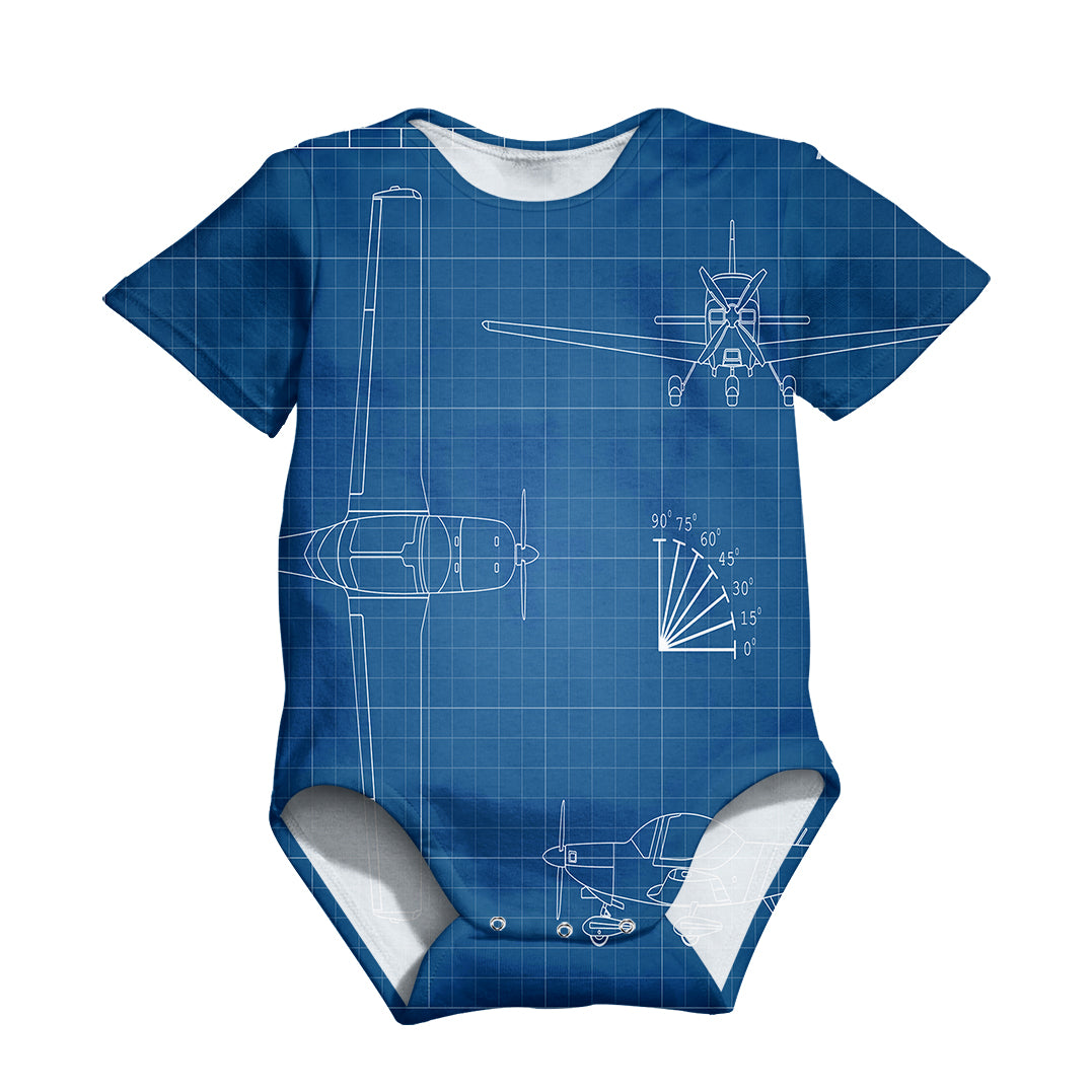 Super Propeller Details Designed 3D Baby Bodysuits