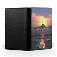 Thumbnail for Super Boeing 747 Landing During Sunset Printed Passport & Travel Cases