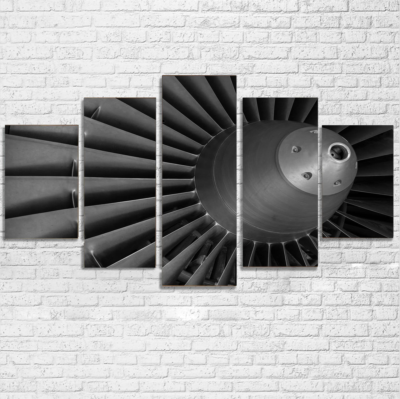Super View of Jet Engine Printed Multiple Canvas Poster Aviation Shop 