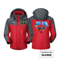 Thumbnail for Supermen of The Skies (Sunrise) Designed Thick Winter Jackets