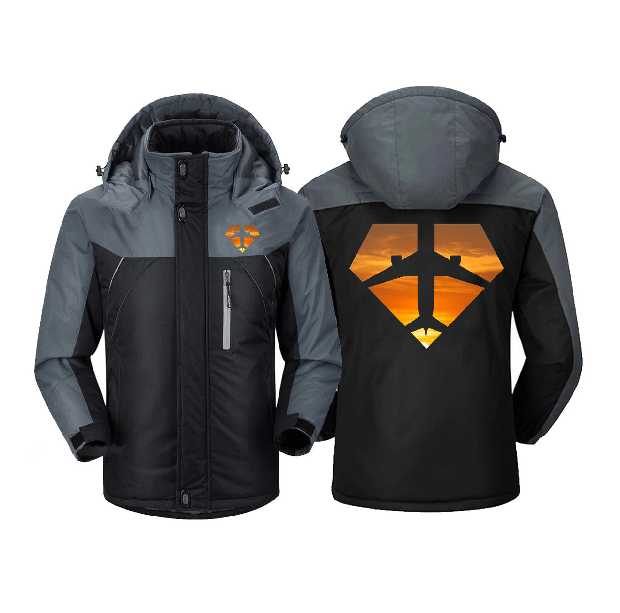 Supermen of The Skies (Sunset) Designed Thick Winter Jackets