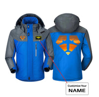Thumbnail for Supermen of The Skies (Sunset) Designed Thick Winter Jackets