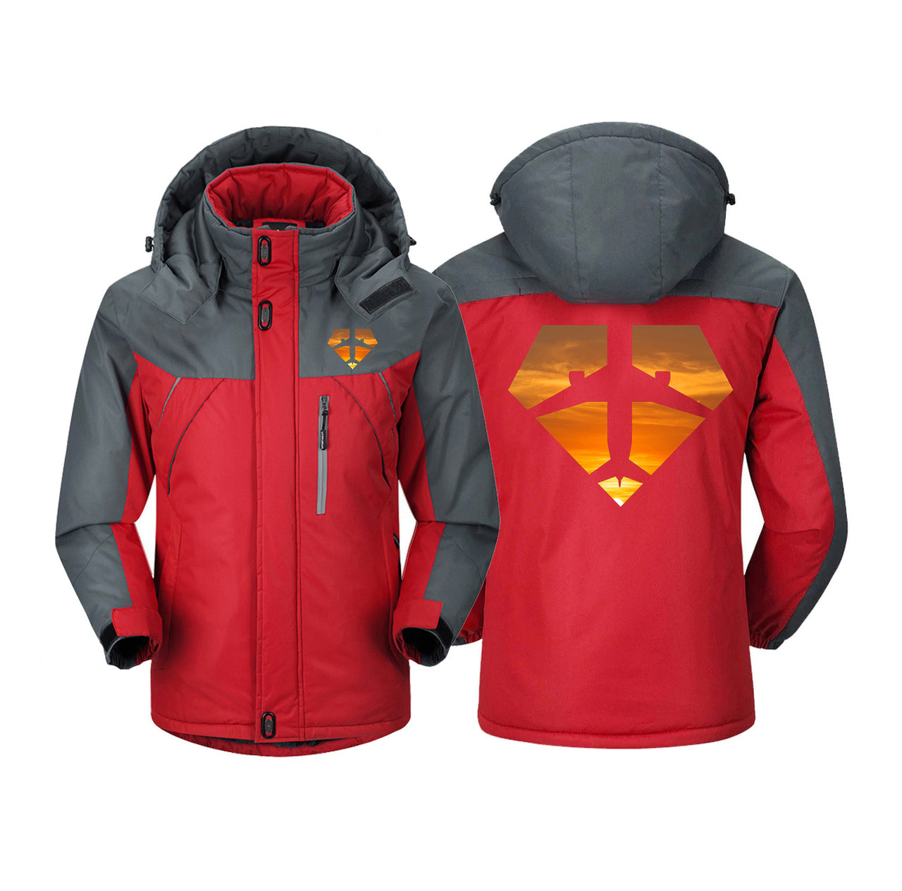 Supermen of The Skies (Sunset) Designed Thick Winter Jackets