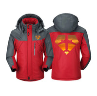 Thumbnail for Supermen of The Skies (Sunset) Designed Thick Winter Jackets