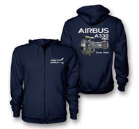 Thumbnail for The Airbus A330neo & Trent 7000 Engine Designed Zipped Hoodies