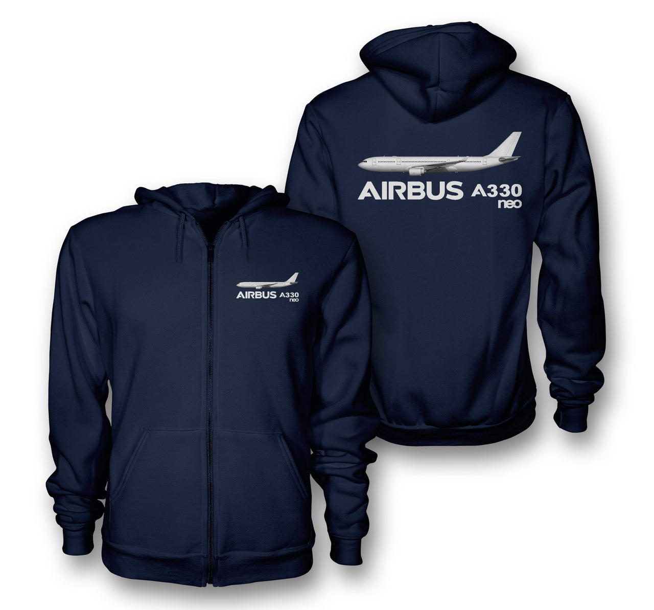 The Airbus A330neo Designed Zipped Hoodies