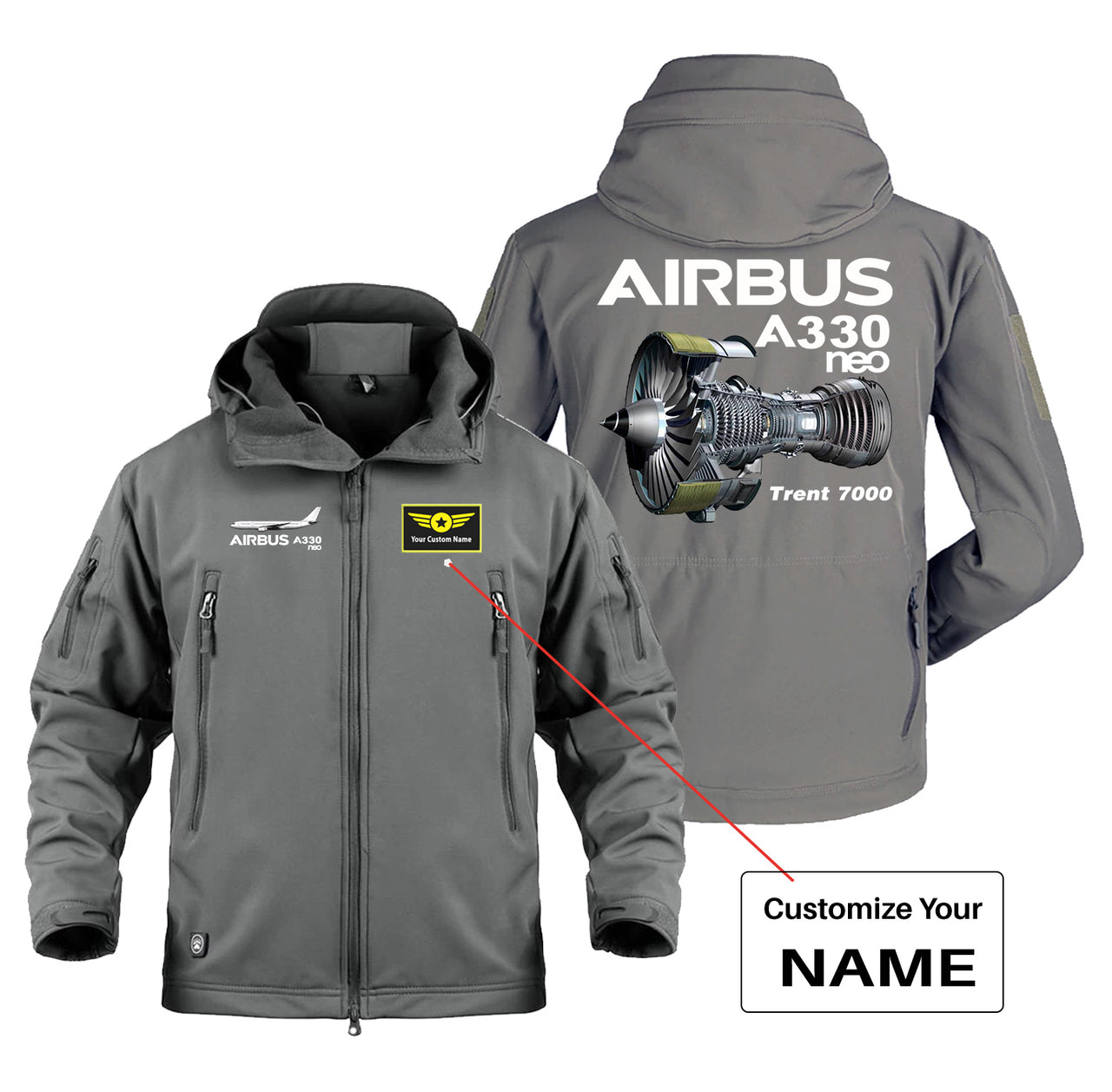 The Airbus A330neo & Trent 7000 Engine Designed Military Jackets (Customizable)