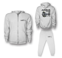 Thumbnail for The Airbus A330neo Designed Zipped Hoodies & Sweatpants Set