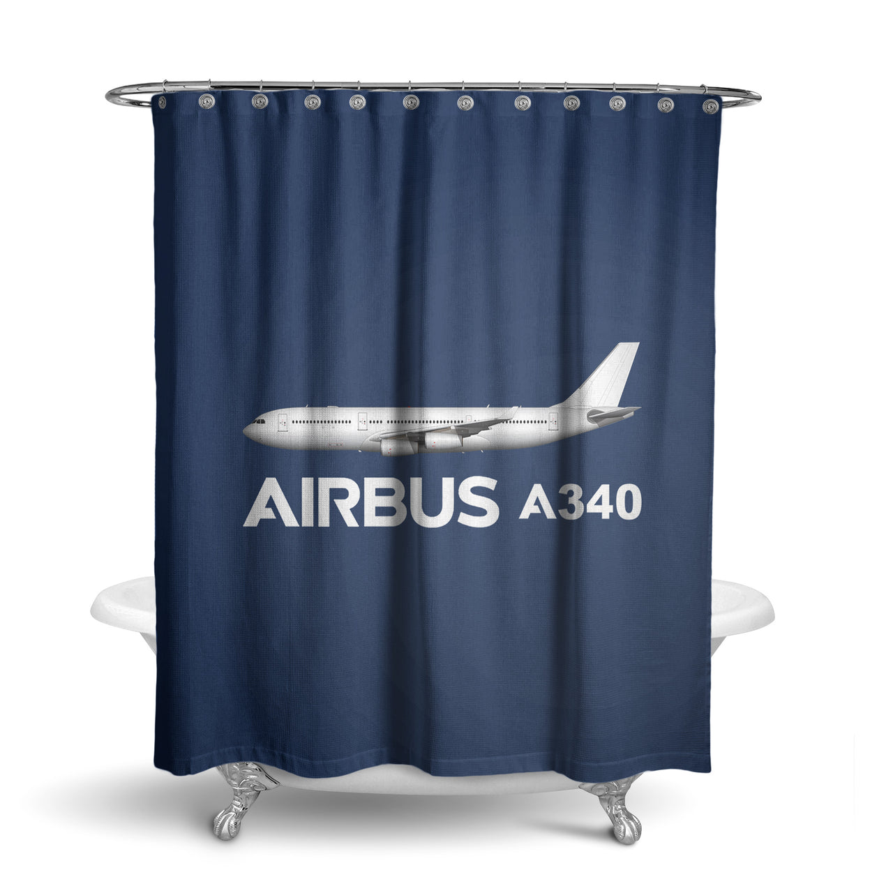 The Airbus A340 Designed Shower Curtains
