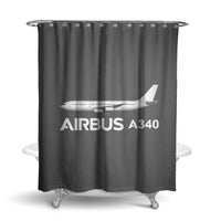 Thumbnail for The Airbus A340 Designed Shower Curtains