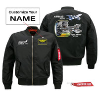 Thumbnail for Airbus A380 & GP7000 Engine Designed Pilot Jackets (Customizable)