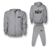 Thumbnail for The Boeing 767 Designed Zipped Hoodies & Sweatpants Set