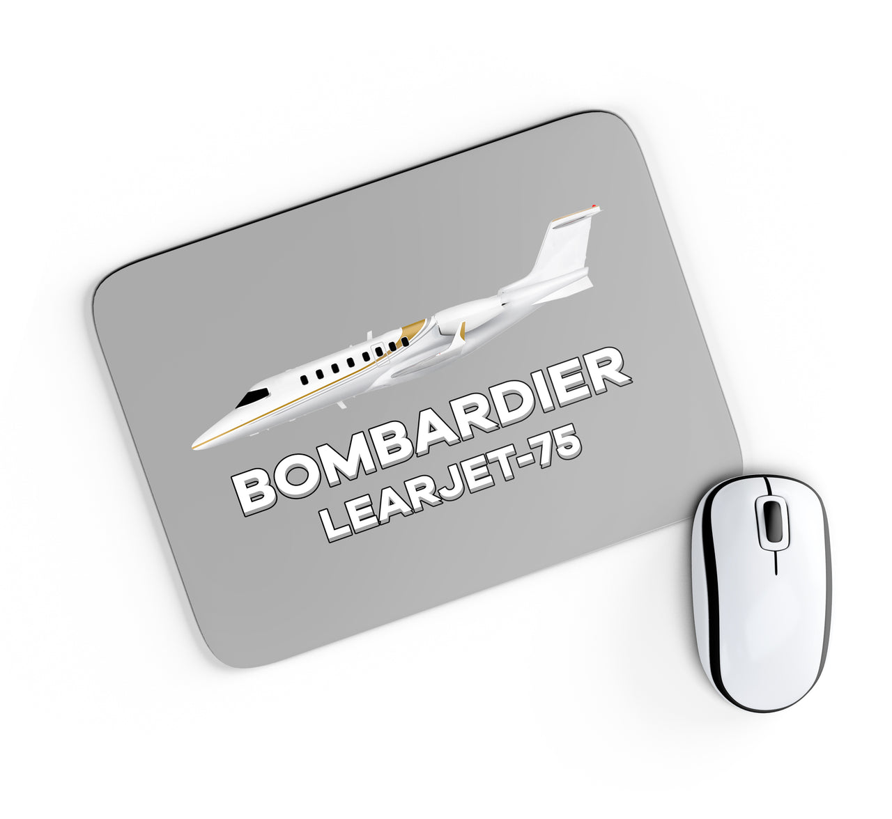The Bombardier Learjet 75 Designed Mouse Pads