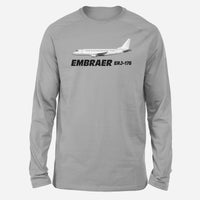 Thumbnail for The Embraer ERJ-175 Designed Long-Sleeve T-Shirts