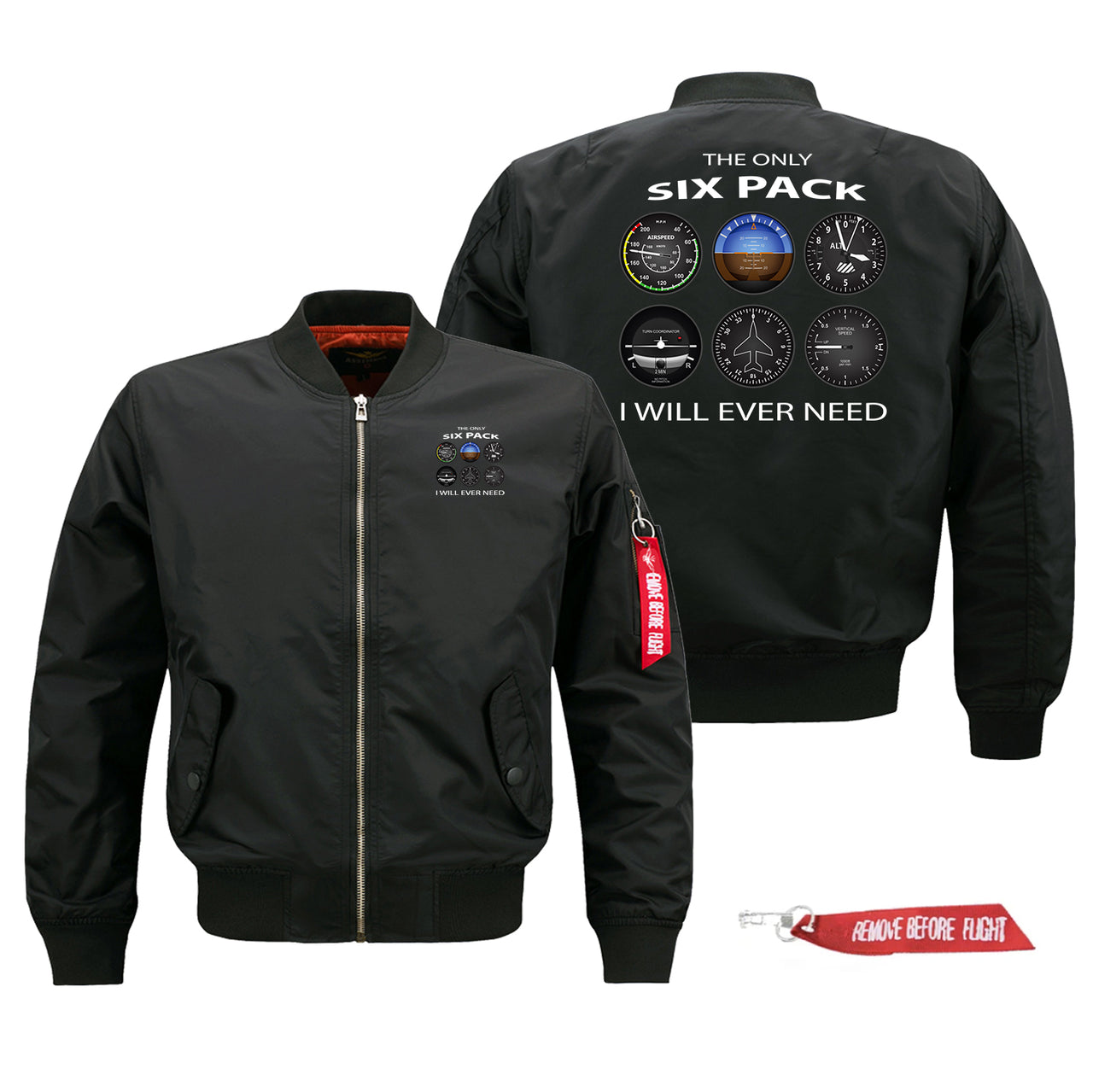 The Only Six Pack I Will Ever Need Designed Pilot Jackets (Customizable)