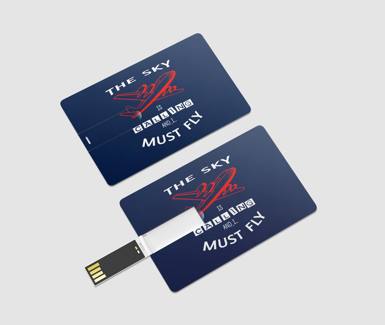 The Sky is Calling and I Must Fly Designed USB Cards