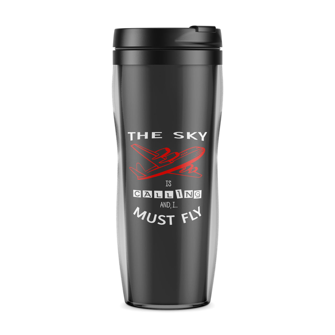 The Sky is Calling and I Must Fly Designed Travel Mugs