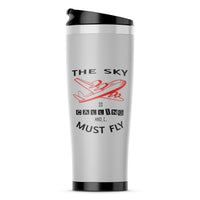Thumbnail for The Sky is Calling and I Must Fly Designed Travel Mugs
