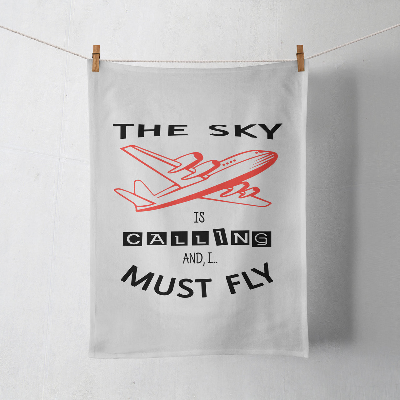 The Sky is Calling and I Must Fly Designed Towels
