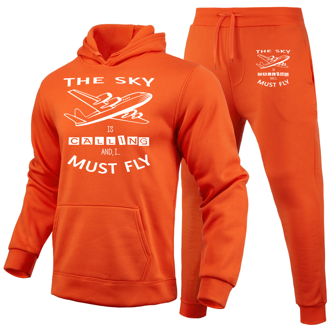 The Sky is Calling and I Must Fly Designed Hoodies & Sweatpants Set
