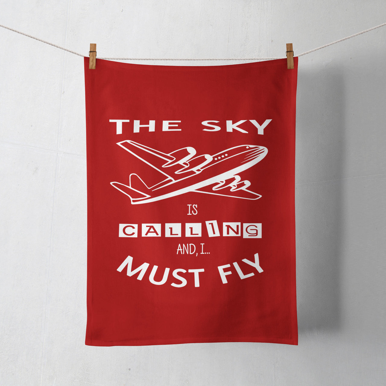 The Sky is Calling and I Must Fly Designed Towels