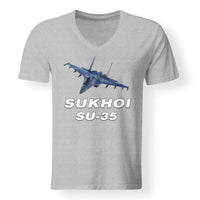Thumbnail for The Sukhoi SU-35 Designed V-Neck T-Shirts