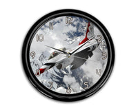 Thumbnail for US AirForce Show Fighting Falcon F16 Printed Wall Clocks Aviation Shop 