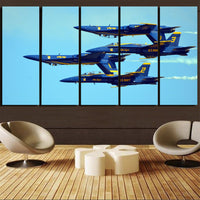 Thumbnail for US Navy Blue Angels Printed Canvas Prints (5 Pieces) Aviation Shop 