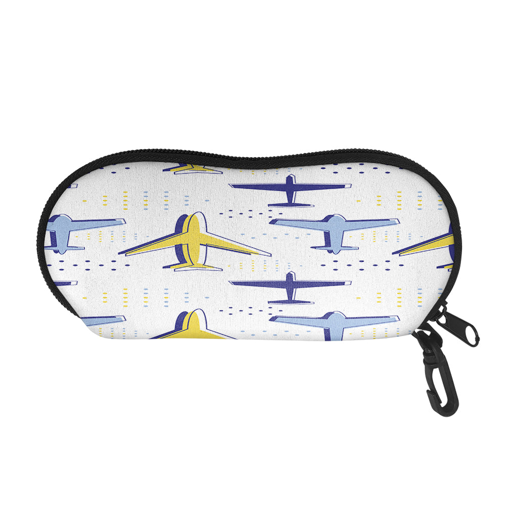 Very Colourful Airplanes Designed Glasses Bag