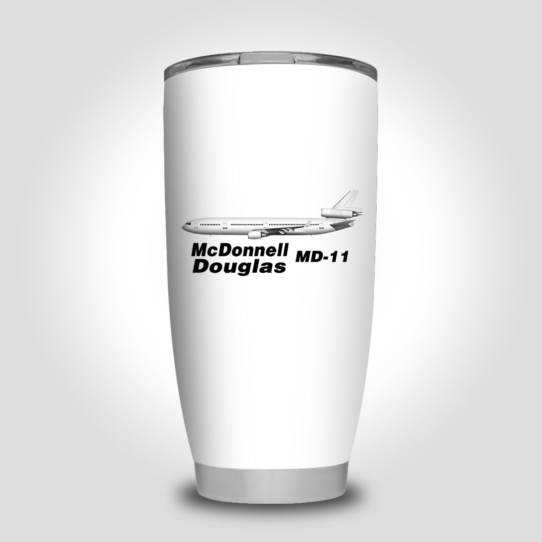 The McDonnell Douglas MD-11 Designed Tumbler Travel Mugs