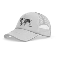 Thumbnail for World Map (Text) Designed Trucker Caps & Hats