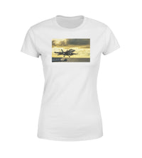 Thumbnail for Departing Jet Aircraft Designed Women T-Shirts