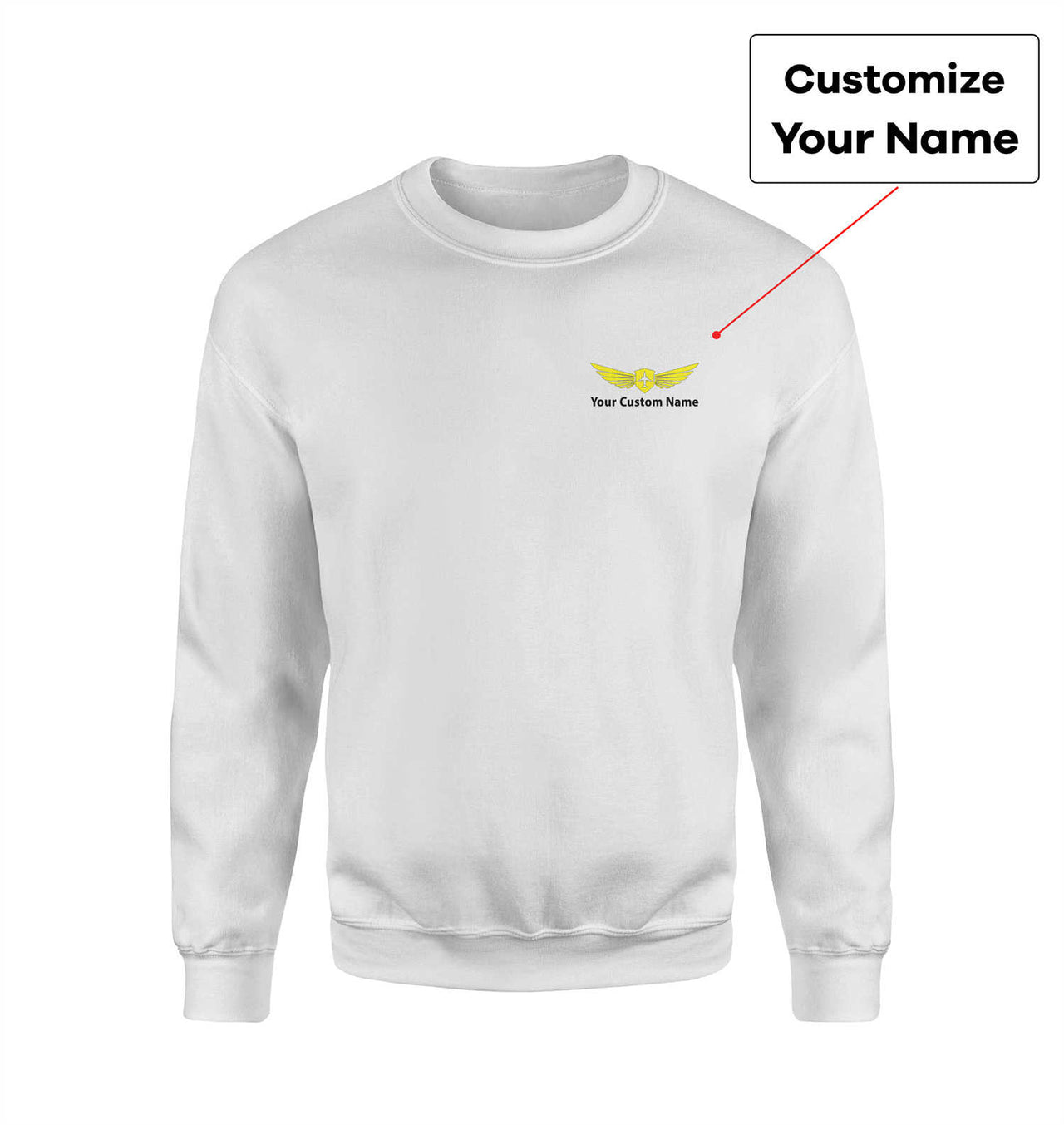 Custom Name with Badge 2 Designed Sweatshirts