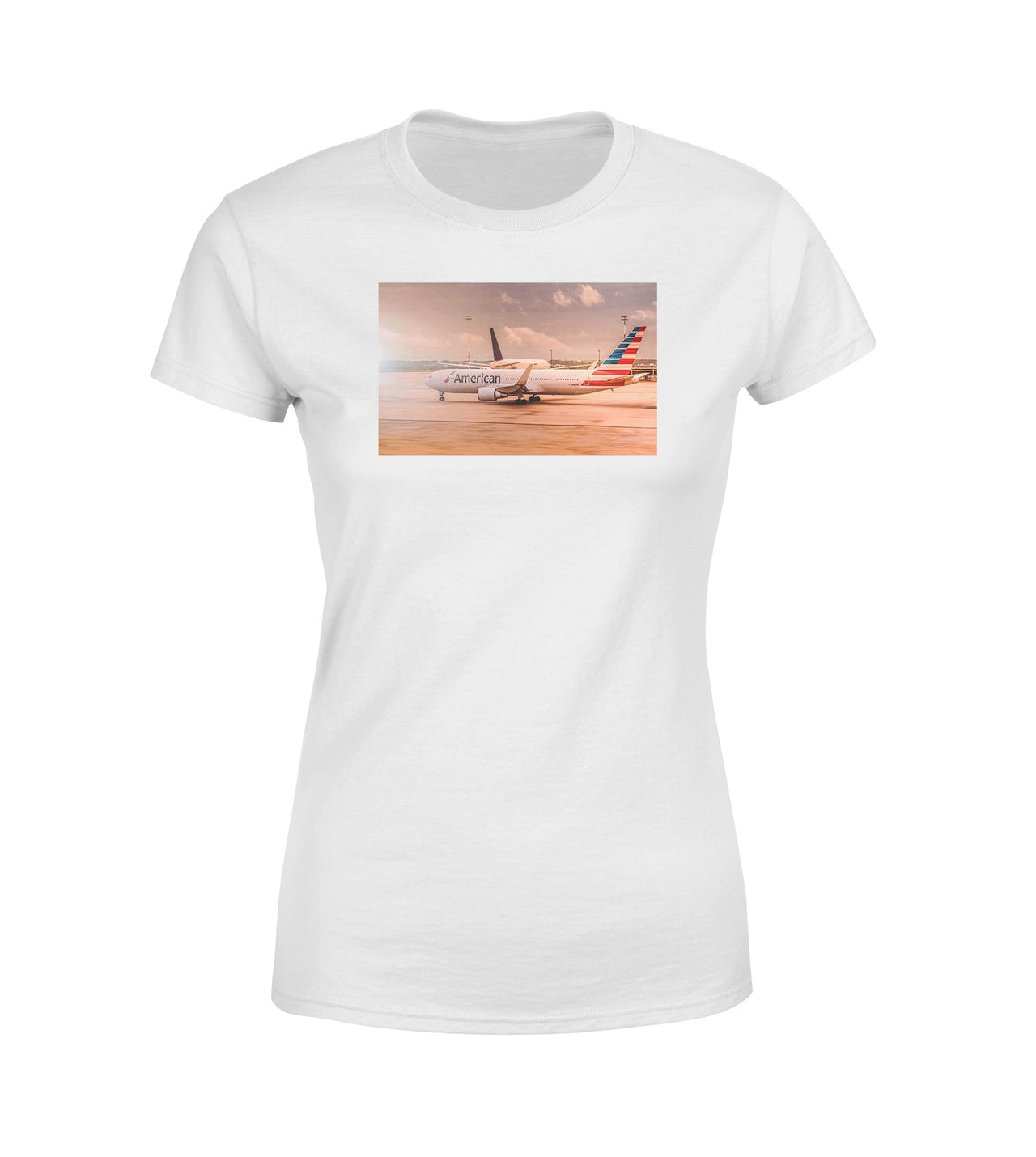 American Airlines Boeing 767 Designed Women T-Shirts