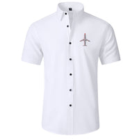 Thumbnail for Airplane Shape Aviation Alphabet Designed Short Sleeve Shirts