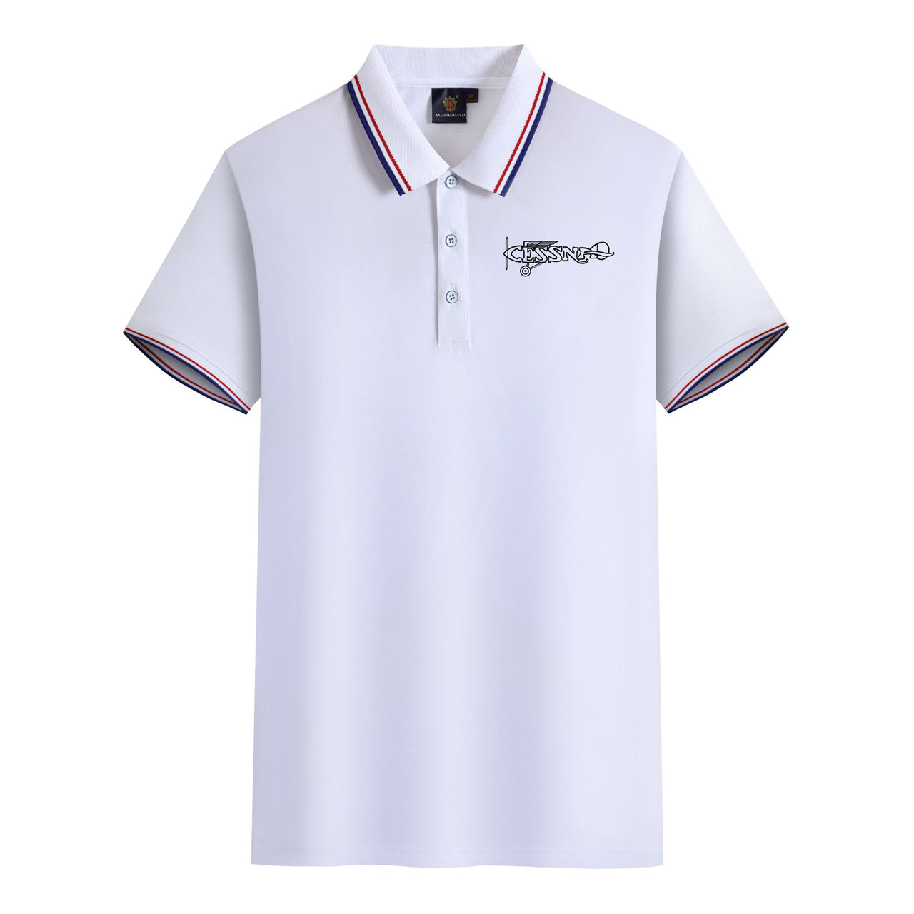 Special Cessna Text Designed Stylish Polo T-Shirts
