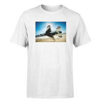 Thumbnail for Turning Right Fighting Falcon F16 Designed T-Shirts