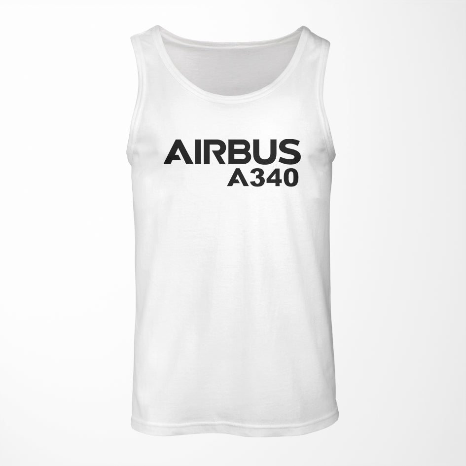 Airbus A340 & Text Designed Tank Tops