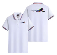 Thumbnail for Multicolor Airplane Designed Stylish Polo T-Shirts (Double-Side)
