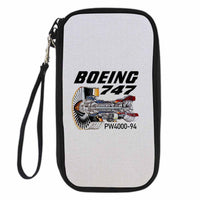 Thumbnail for Boeing 747 & PW4000-94 Engine Designed Travel Cases & Wallets