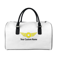 Thumbnail for Custom Name (Badge 4) Designed Leather Travel Bag