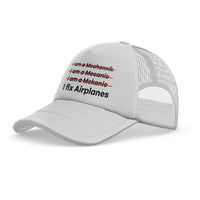 Thumbnail for I Fix Airplanes Designed Trucker Caps & Hats