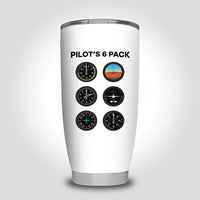 Thumbnail for Pilot's 6 Pack Designed Tumbler Travel Mugs