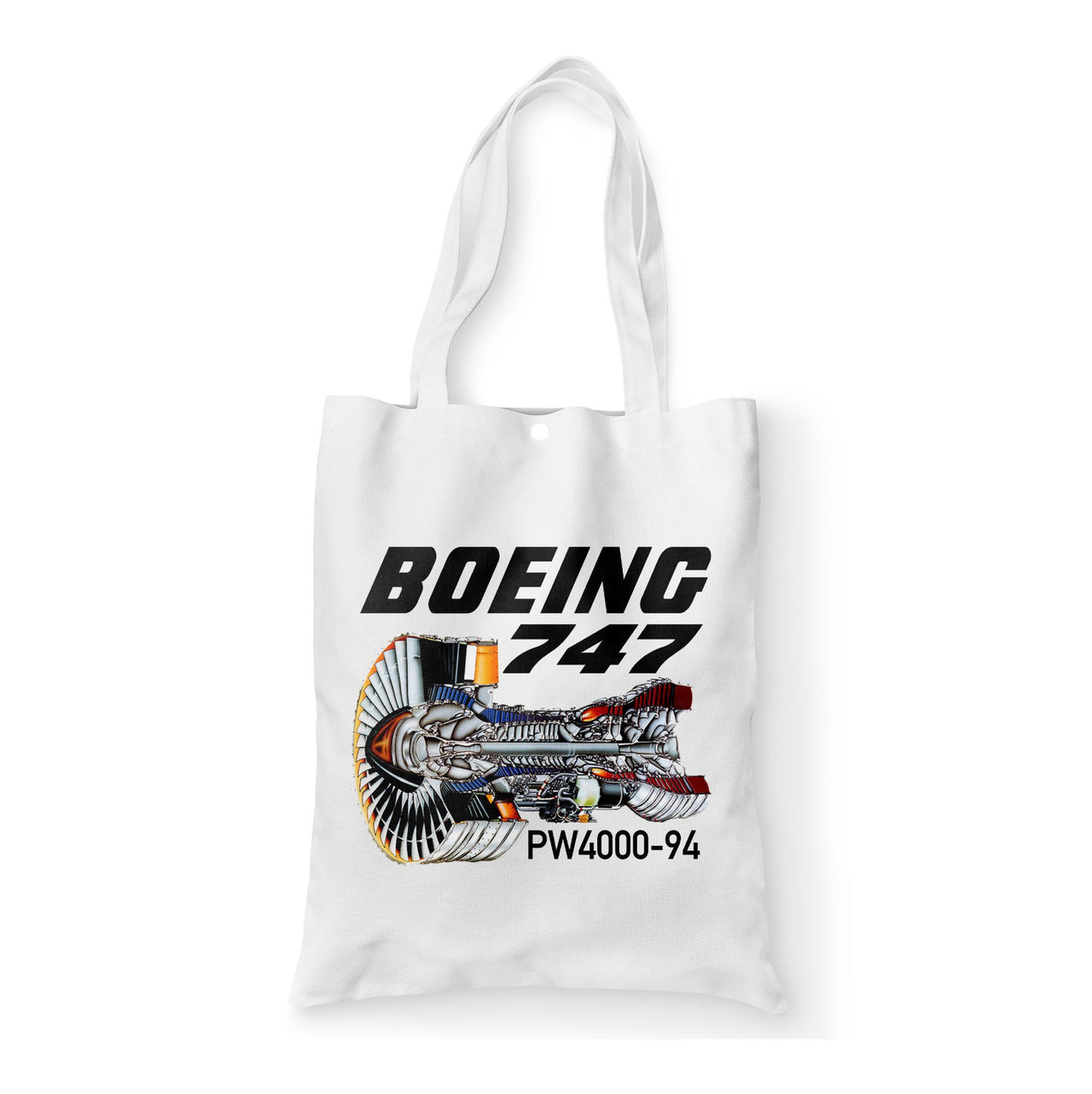Boeing 747 & PW4000-94 Engine Designed Tote Bags