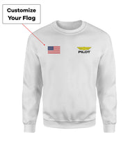 Thumbnail for Custom Flag & Pilot Badge Designed Sweatshirts