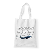 Thumbnail for Super Boeing 737+Text Designed Tote Bags
