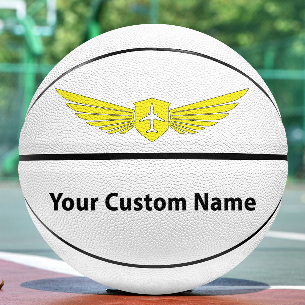 Custom Name (Badge 2) Designed Basketball